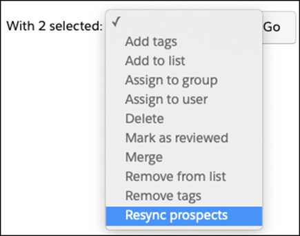 Pardot Winter'21 - Resync Prospects with Resolved Errors